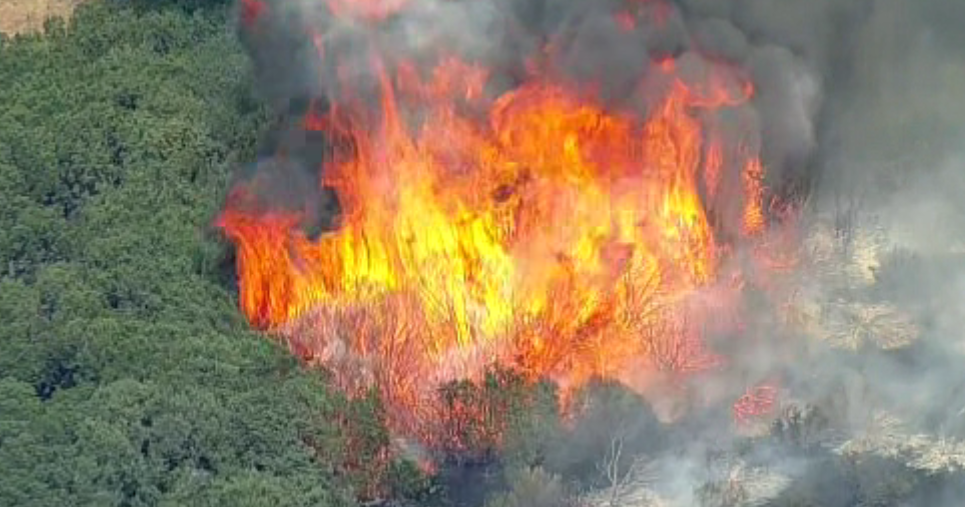 Aerial drops underway as Ross fire near Palo Pinto grows amid high wildfire risk