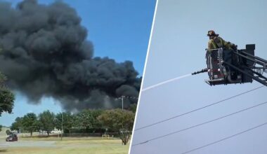 About 30 cars in flames as crews battle Grand Prairie parking lot fire – NBC 5 Dallas-Fort Worth