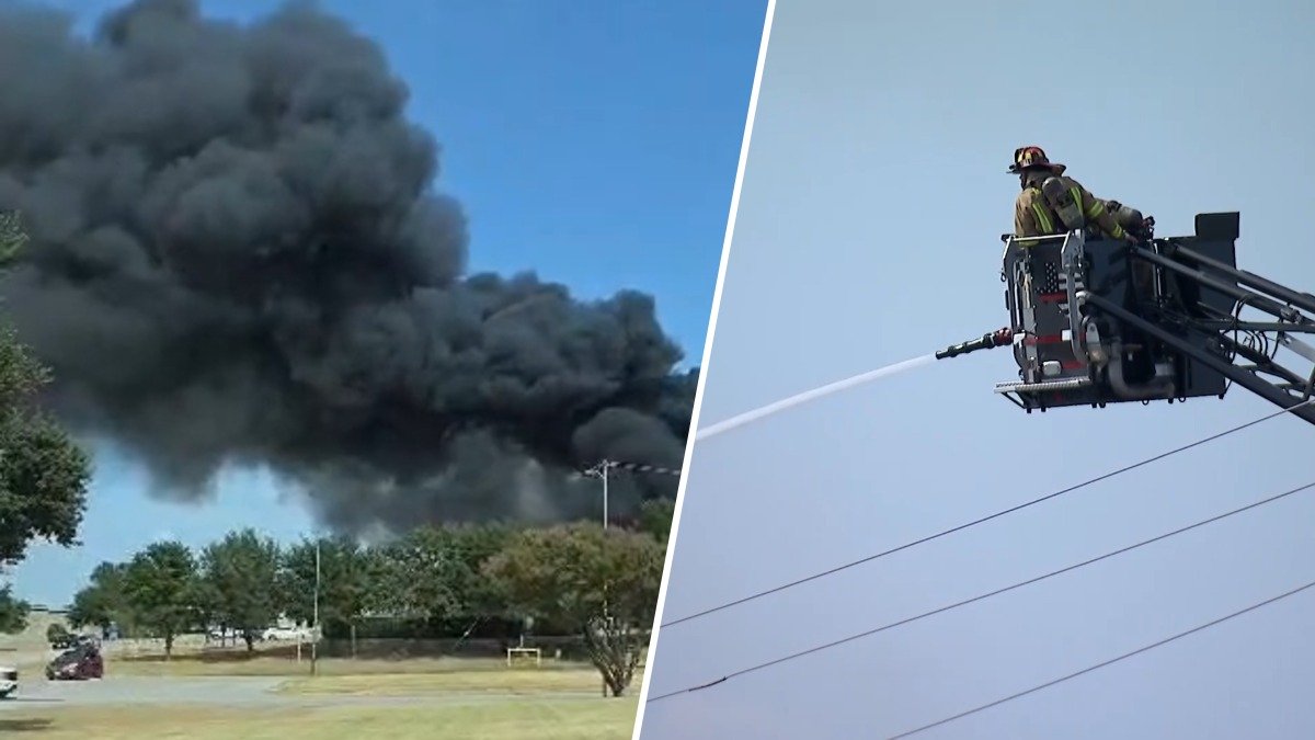 About 30 cars in flames as crews battle Grand Prairie parking lot fire – NBC 5 Dallas-Fort Worth