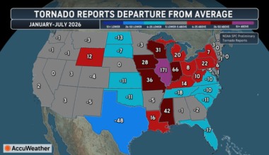 2026 tornado count: Illinois way up, Texas way down