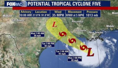 Houston weather: Potential Tropical Cyclone 5; Flood watch issued