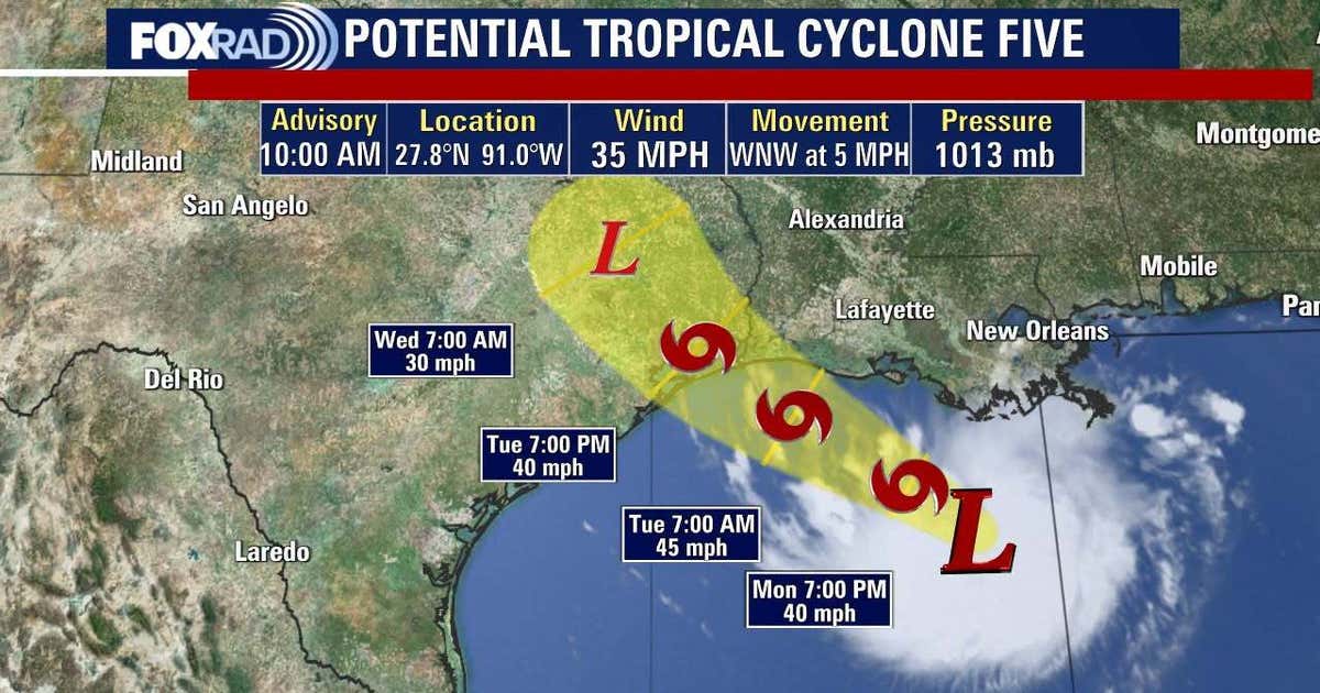 Houston weather: Potential Tropical Cyclone 5; Flood watch issued