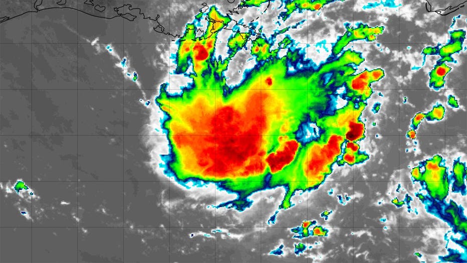 Invest 97L is seen on Aug. 30, 2026.