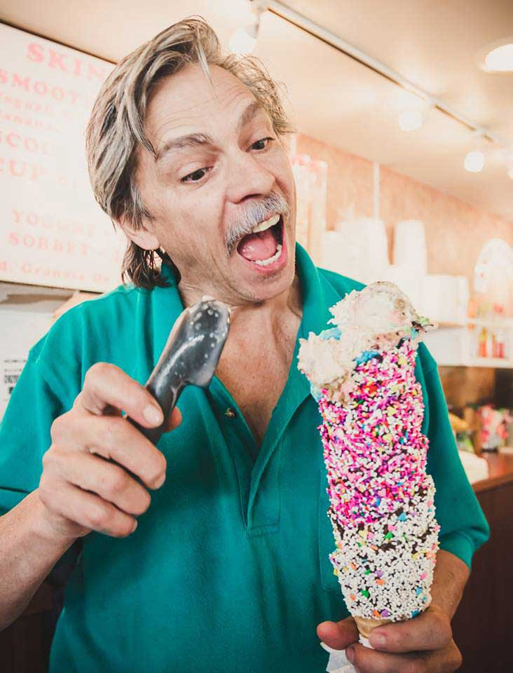 Henry Gentry, owner of Henry's Homemade Ice Cream