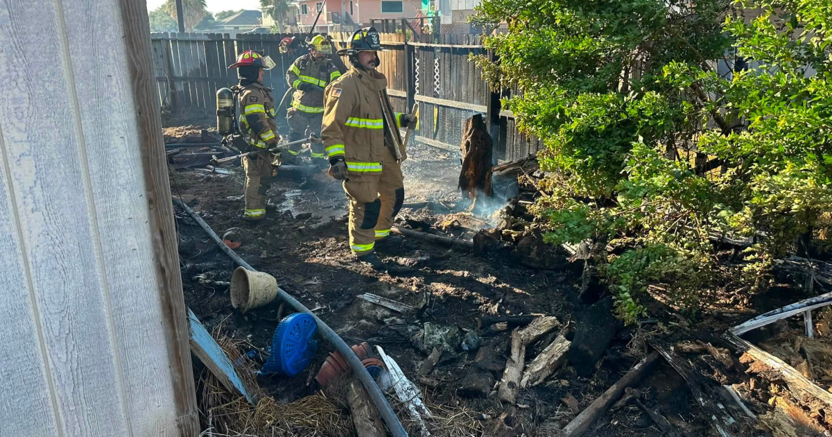 Flour Bluff grass fire spreads to fence, quickly extinguished
