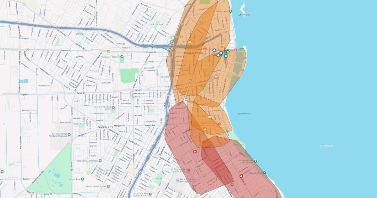 Thousands of AEP Texas customers without power across Corpus Christi