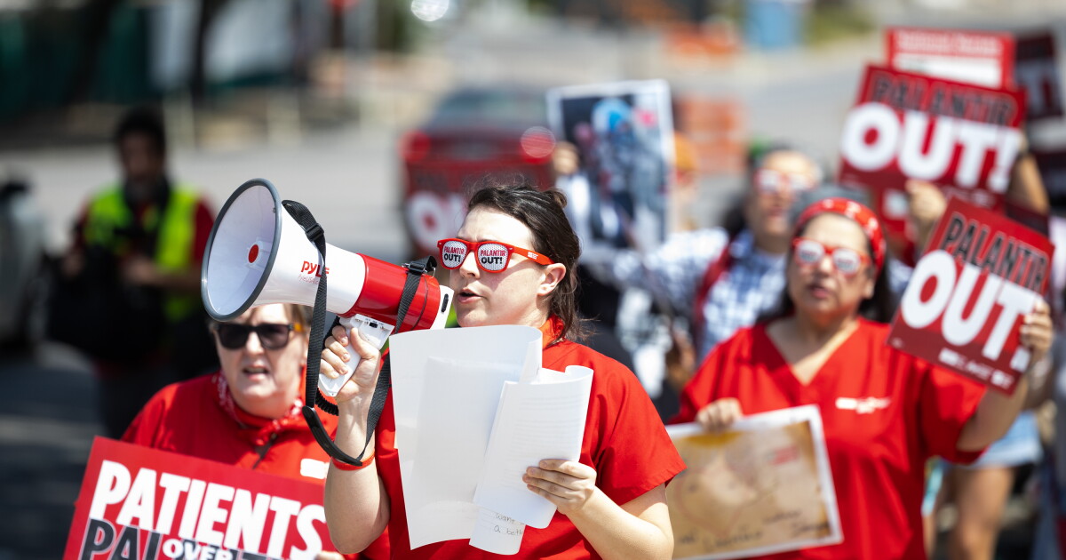 Nurses in Austin join nationwide protest against Palantir