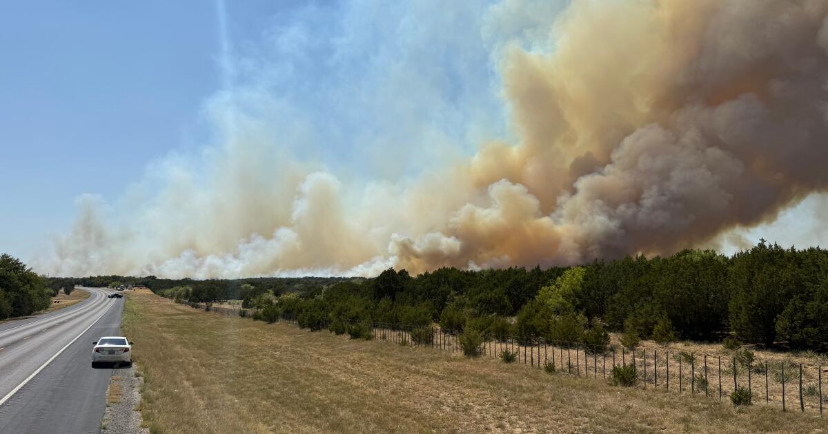 Evacuations ordered in rural Texas as wildfire mushrooms within hours