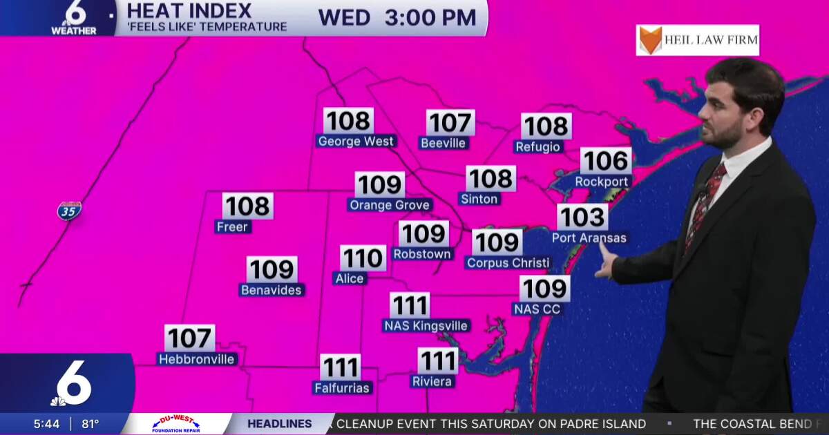 Warm Wednesday for the Coastal Bend, with Lake Corpus Christi still on the rise