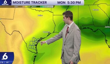 Monday brings more muggy weather and hardly any relief from the heat