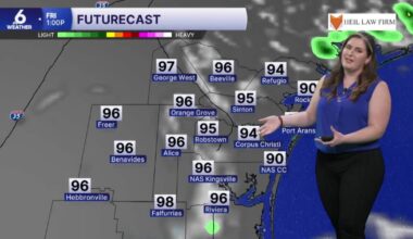 Sea breeze showers become more likely into the weekend