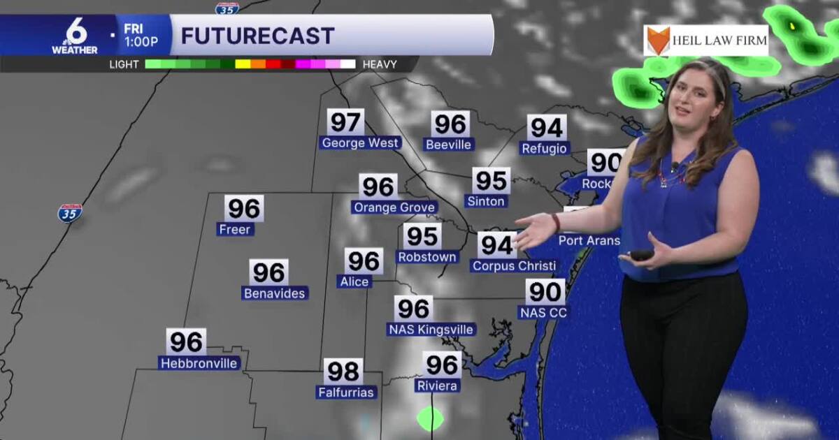 Sea breeze showers become more likely into the weekend