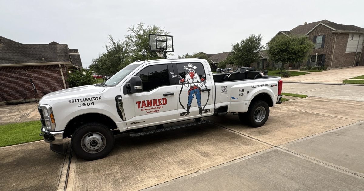 Get fuel delivered to your driveway with Tanked Houston—no more gas stations, no delivery fees