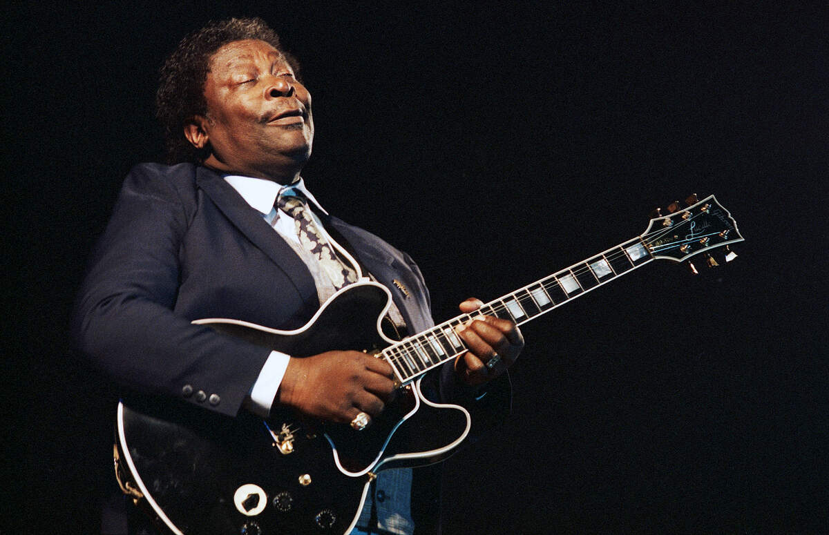 B. B. King in concert at the Tarrant County Convention Center in 1988.