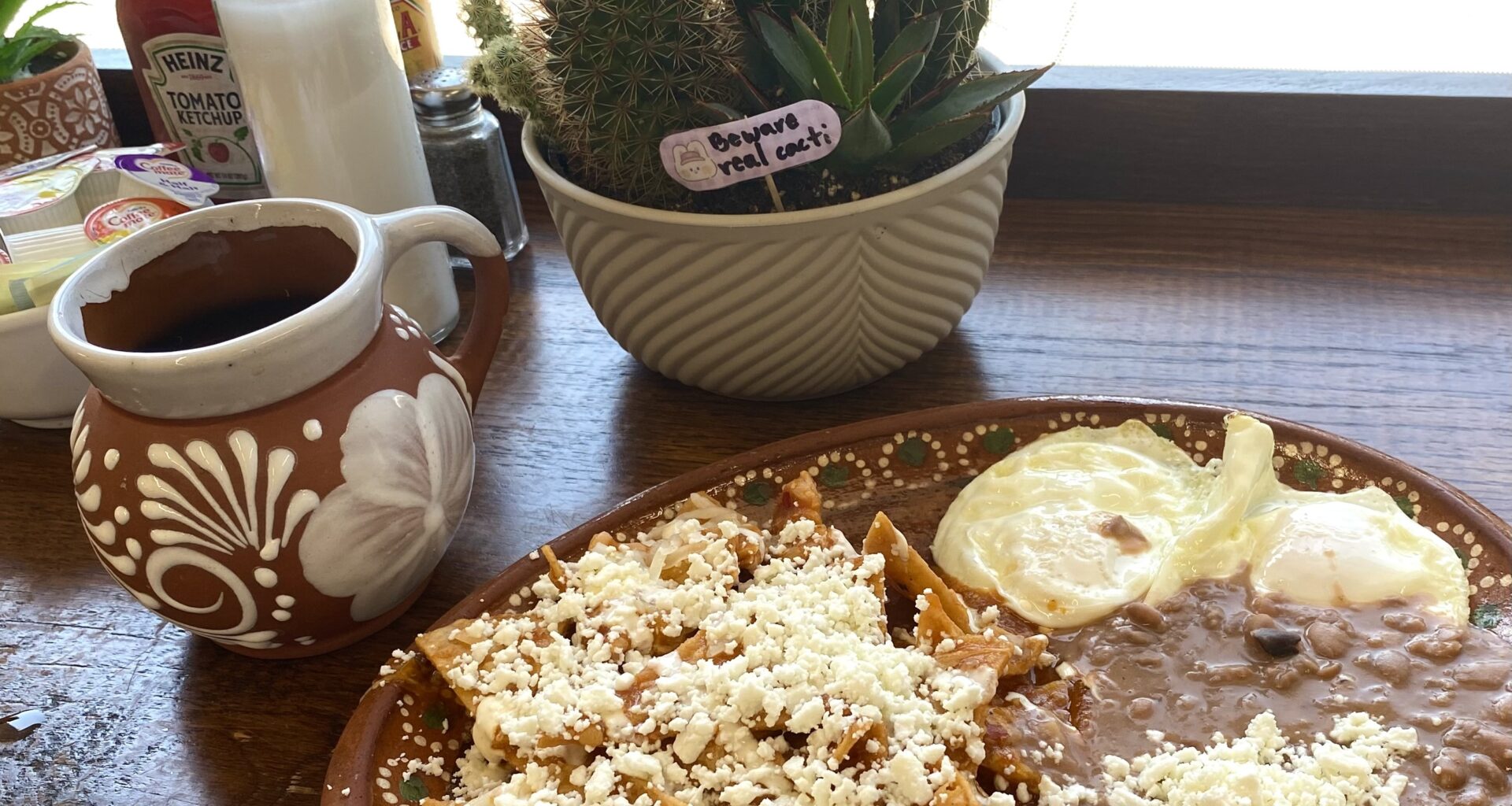 Chilaquiles traditional at El Tesoro