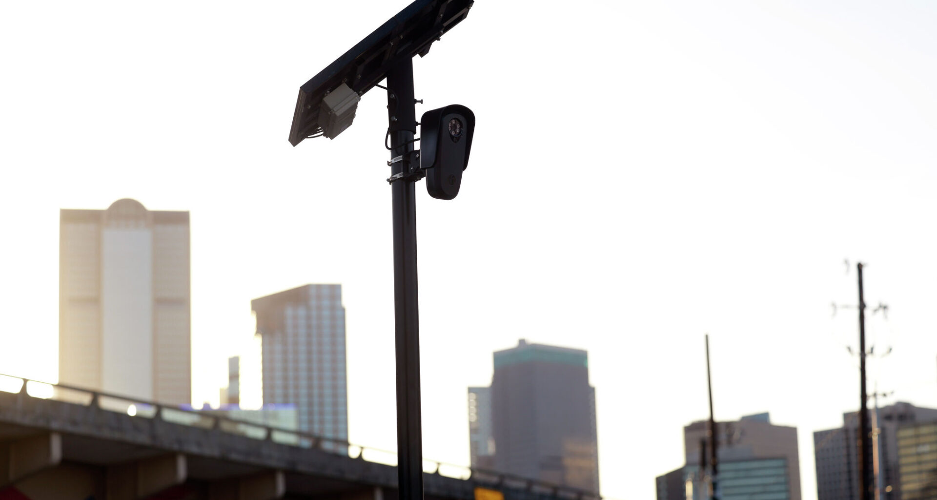 An automated license plate reader by Flock Safety stands in the 200 block of N. Good Latimer Expressway near downtown Dallas on Feb. 18, 2026. Dallas police said 321 Flock cameras will be turned off later this month after Gov. Greg Abbott paused state funding for the technology.