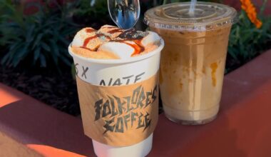 Coffee drinks from Folklores Coffee House.