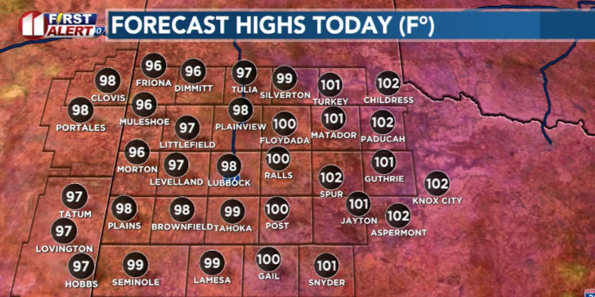 Warmer Wednesday, slim rain chances off to the west