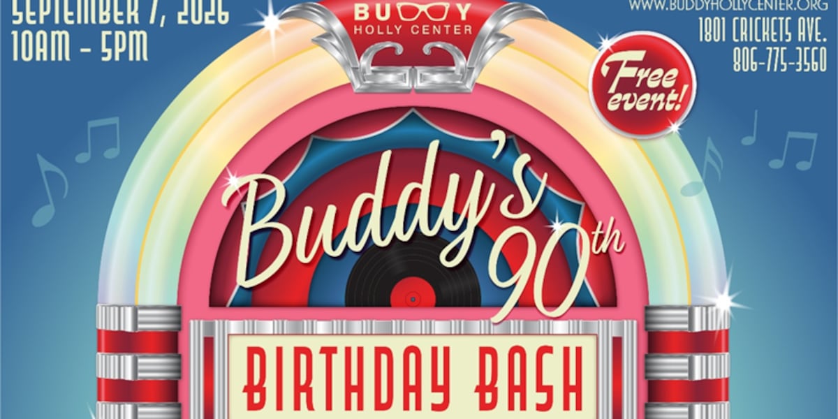 Schedule of events for Buddy Holly’s 90th Birthday Bash