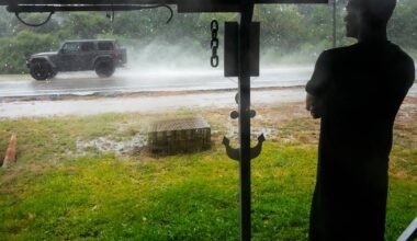Edouard, now a tropical depression, drenches Texas with flash flooding and downed trees
