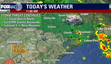 Houston weather: Scattered storm chances Thursday, flood watches remain