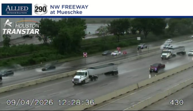 Storms cause standing water along Hwy. 290 in northwest Harris County