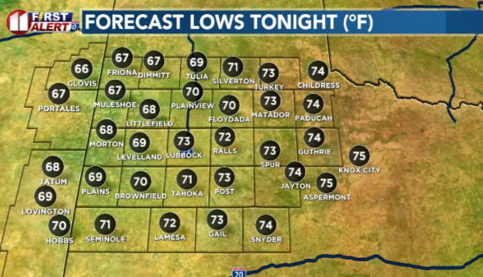 Mild temperatures hang around overnight