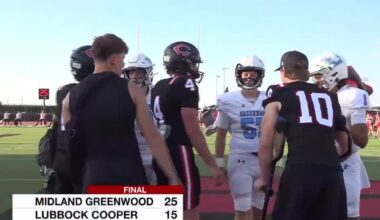 Lubbock-Cooper falls to 0-2 with 25-15 loss to Midland Greenwood