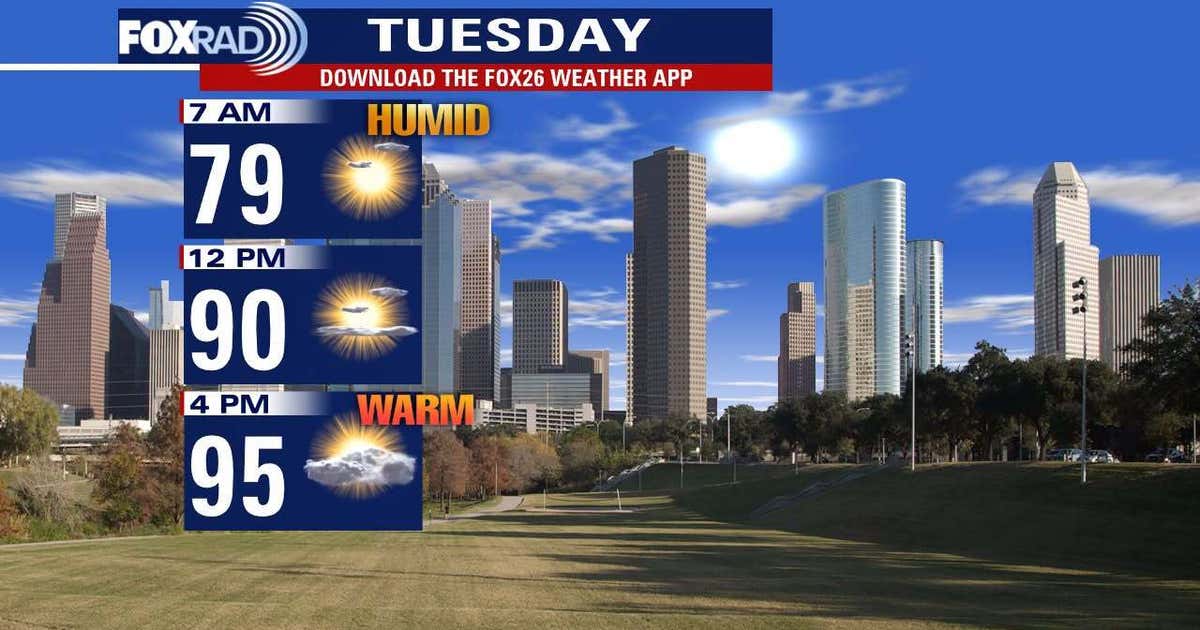 Houston weather: Hot Tuesday on the way, isolated storms possible