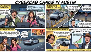 Cybercabbies and Cybercrabbies Rate the Tesla Cybercab Chaos in Austin Texas