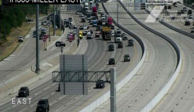 Vehicle-barrier collision causing lane closures on I-635 in Dallas