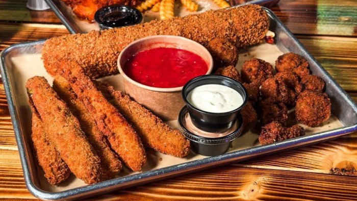 Texas-sized 10-inch mozzarella stick at Perfect Tender Hot Chicken