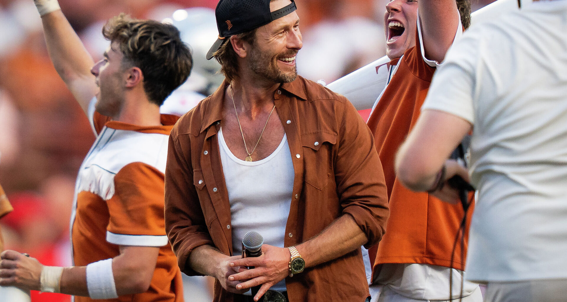 Glen Powell, Matthew McConaughey and more at Texas vs. Ohio State