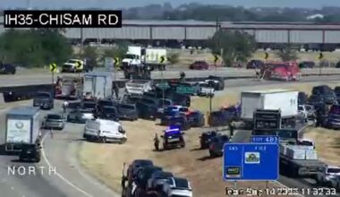 I-35 in Denton reopen following crash involving homicide suspect
