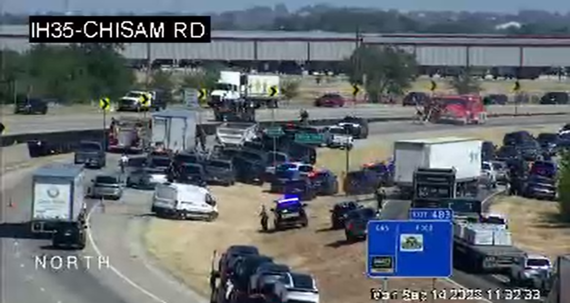I-35 in Denton reopen following crash involving homicide suspect