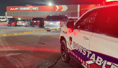 Man hospitalized after drive-by shooting at Houston-area bowling alley
