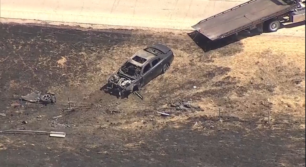 Plano homicide suspect fired at officers before I-35 crash
