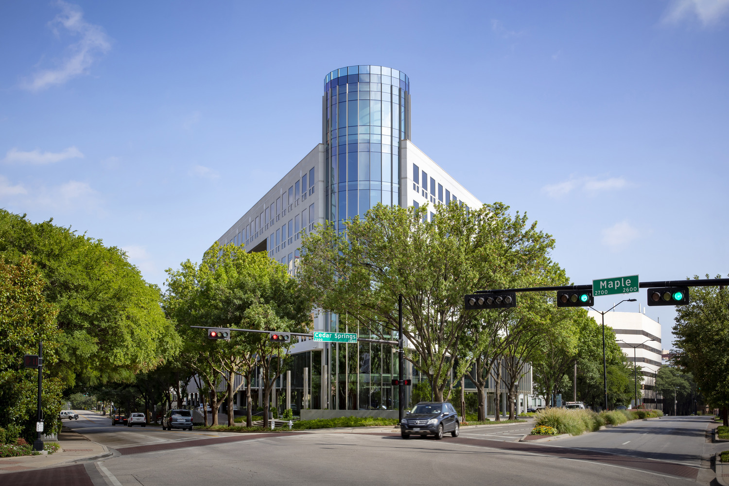 The 2401 Cedar Springs building was given a new look by architect Corgan.
