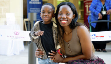 TWU student Nickaresha Brown and her son, A'sai, are among the families enrolled at Bezos Academy Denton, a preschool that has opened on TWU-owned land across University Drive. The school, which serves children ages 3 to 5, is Bezos Academy's largest Texas location and costs families nothing.