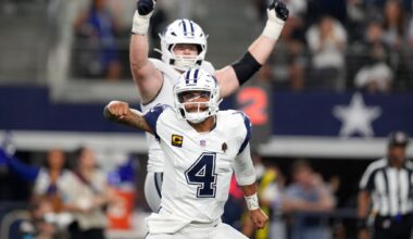Dak Prescott breaks Tony Romo's franchise record for Cowboys with his 249th touchdown pass