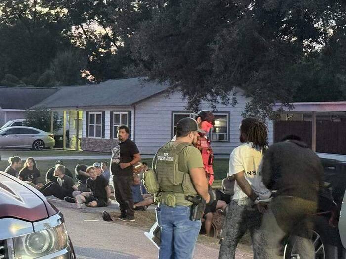 Multiple arrests, drugs and weapons seized as law enforcement execute search warrant at N. Houston building
