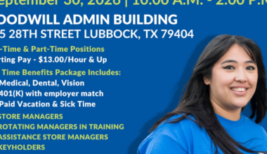 Goodwill Industries of Northwest Texas to host job fair Sept. 30
