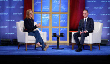Jen Psaki in conversation with Pennsylvania Gov. Josh Shapiro at MS NOW Live’s “We the People: America 250” event in Philadelphia on June 25, 2026. 
