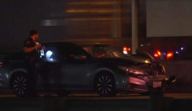 Man fatally struck while crossing East Freeway on foot; officer injured while blocking traffic
