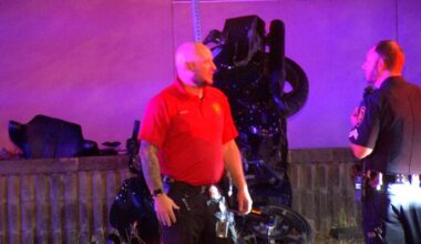 Motorcyclist in critical condition after crashing, falling over exit ramp near downtown, police say