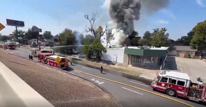Arson investigators called after fire tears through Houston home near I-45