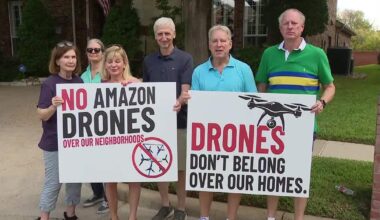 Richardson residents protest loud, low-flying Amazon delivery drones
