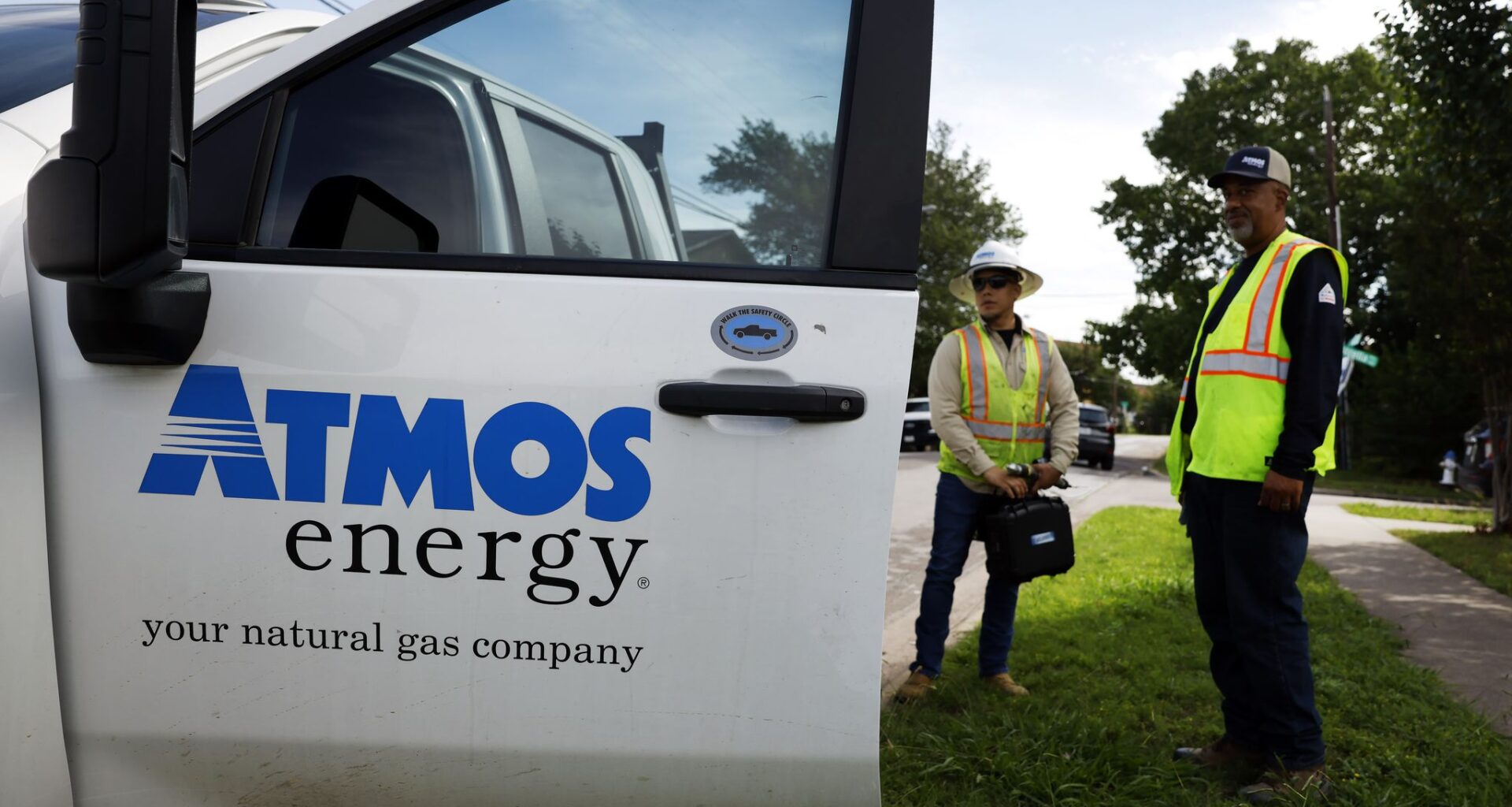 Many Atmos Energy workers were on the scene to inspect the leveled The Clyde apartments on East 9th St near Patton Avenue in the Oak Cliff area of Dallas, May 30, 2026.