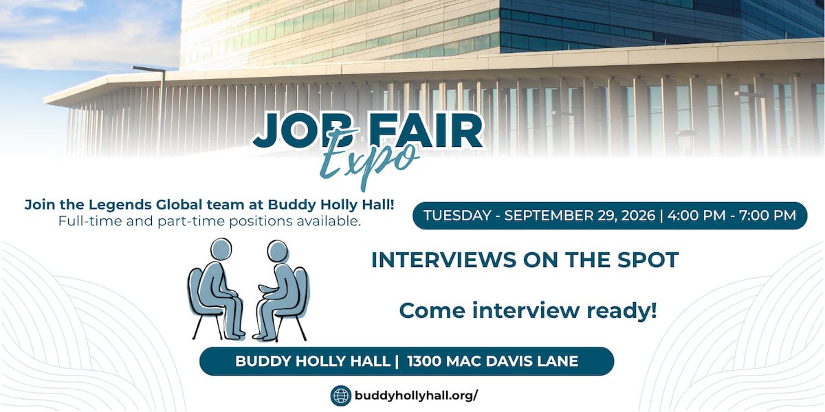 Legends Global at Buddy Holly Hall to host job fair September 29