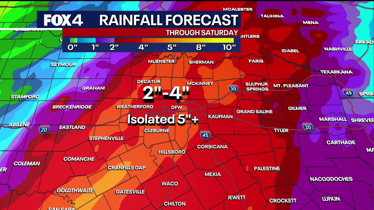 Dallas weather: Flood Watch in effect as cooler weather and heavy rain move into the region